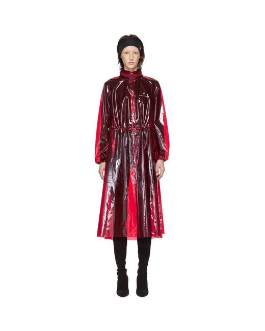 MARINE SERRE Red Pvc Raincoat