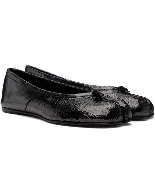 Maison Margiela Black Tabi Broken Mirror New Ballerina Flats