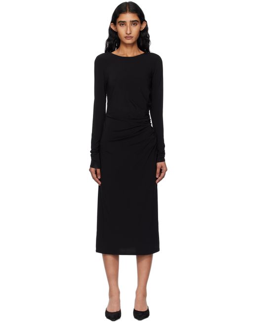 Max Mara Black Zitto Midi Dress