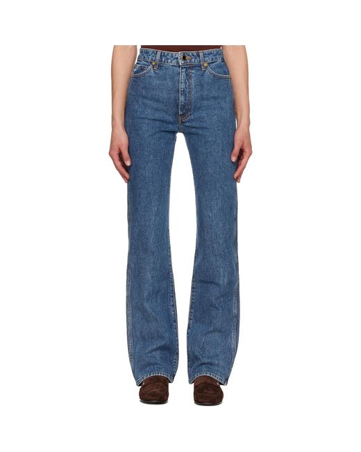 Khaite Blue Danielle Stretch Jeans