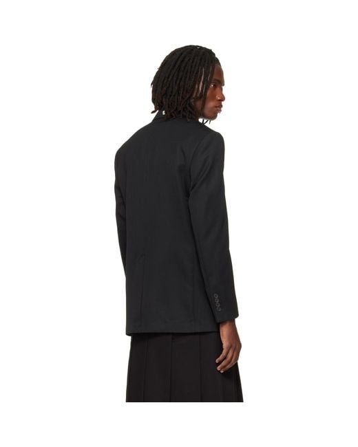 Simone Rocha Black Structured Slash Blazer for men