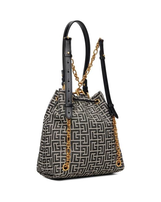 Balmain Black Pulse Monogram Jacquard Backpack