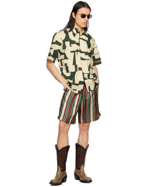 Dries Van Noten Multicolor Striped Shorts for men