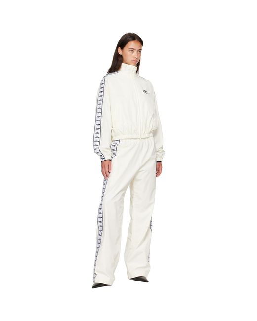 Balenciaga White Off- Techno Cotton Poplin Track Jacket