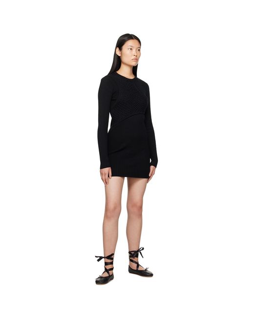 Feng Chen Wang Black Layered Minidress