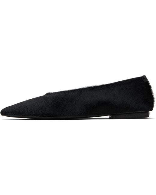 Marsèll Black Ago Short Hair Ballerina Flats