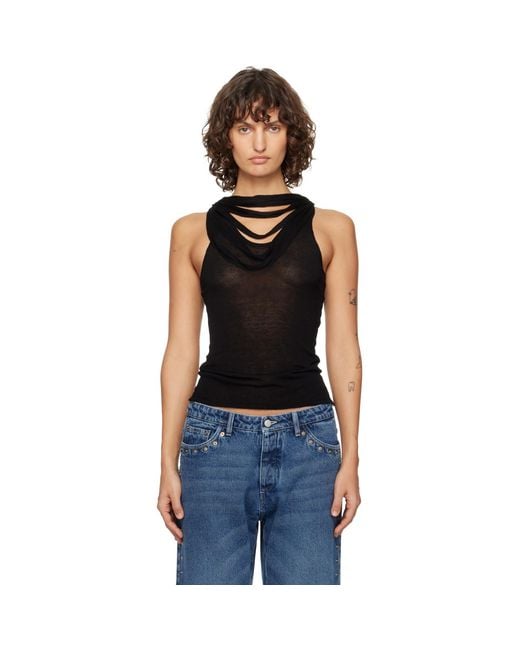Paloma Wool Black Oliveti Tank Top