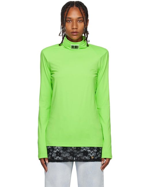 Col roulé barcode vert VTMNTS en coloris Green