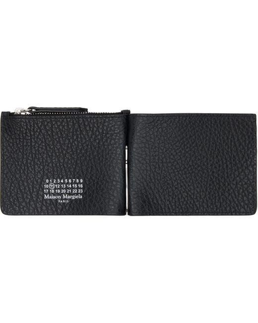 Maison Margiela Black Money Clip Wallet for men
