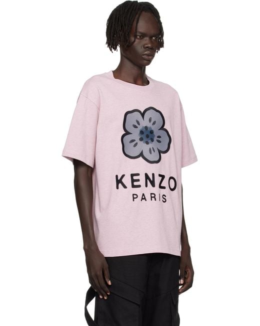 KENZO Black Paris 'Boke Flower' Embroidered Oversized T-Shirt for men