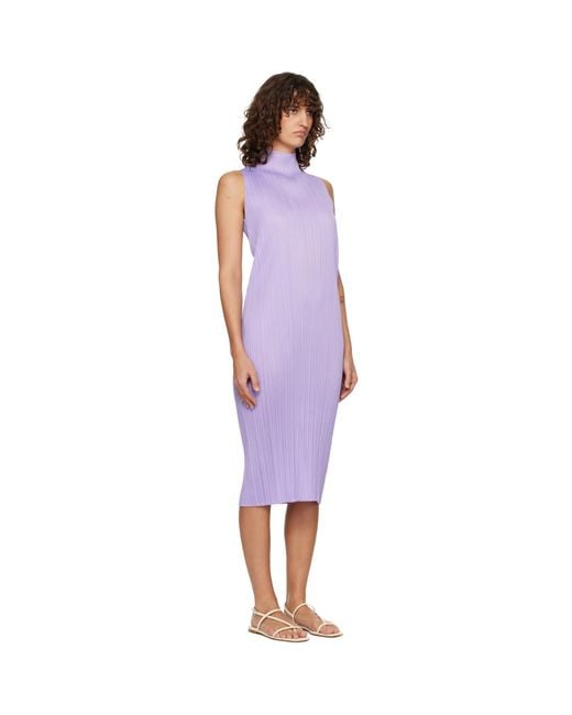 Pleats Please Issey Miyake Black Monthly Colors April Midi Dress
