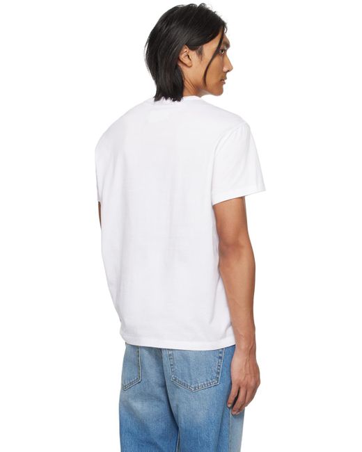 T-shirt blanc à logo numérique Maison Margiela pour homme en coloris White