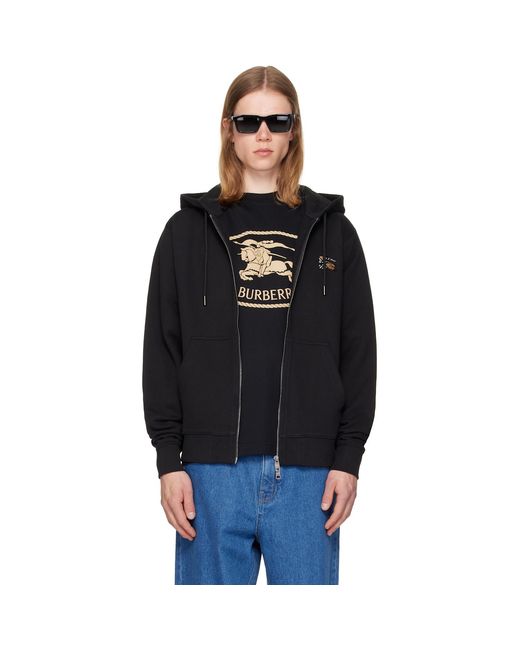 Burberry Black Ekd Hoodie for men