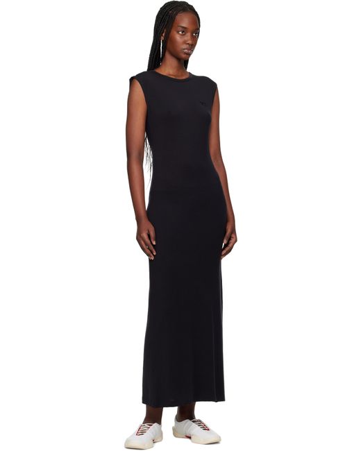 Y-3 Black Open Back Midi Dress