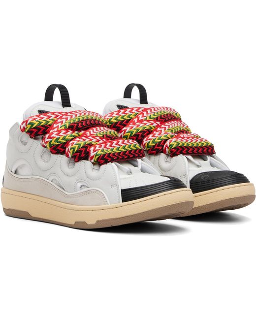 Lanvin White Curb Sneakers for men