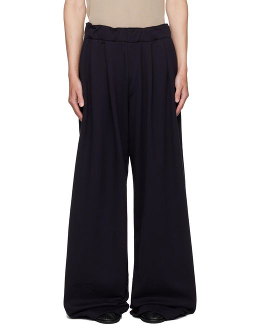 Dries Van Noten Men's Black Pleated Sweatpants