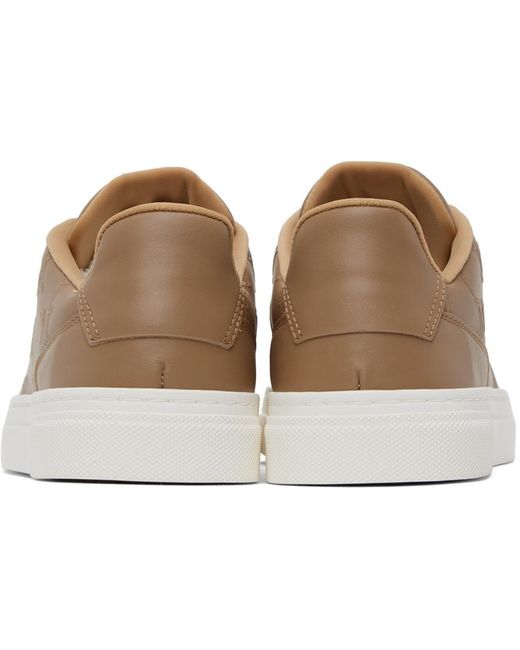 Damier Leather Sneakers in Brown - Max Mara
