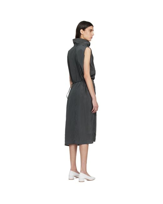 LE17SEPTEMBRE Black Celia Wrap Midi Dress