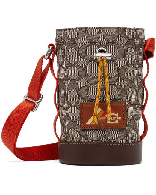 COACH Multicolor Brown & Orange Utility Crossbody Bag for men