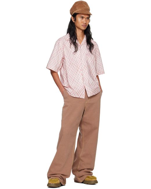 メンズ Marni ブラウン コントラストステッチ ジーンズ Multicolor