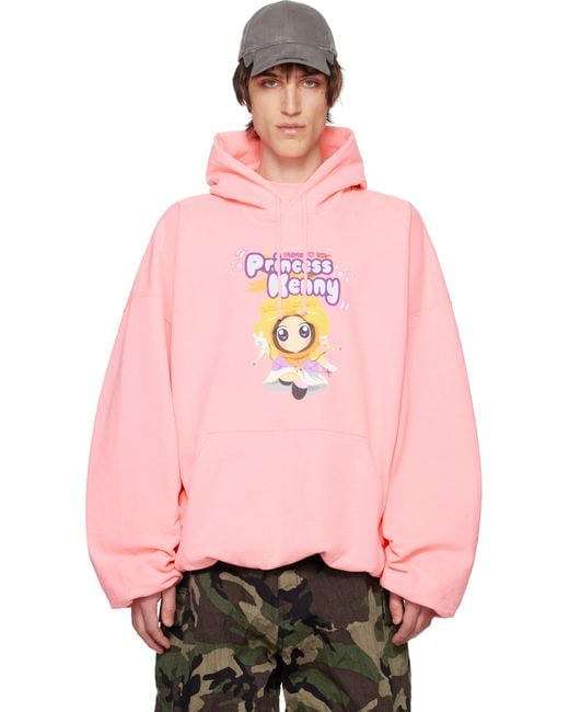 Vetements Pink 'Princess Kenny' Cropped Boxy Hoodie for men