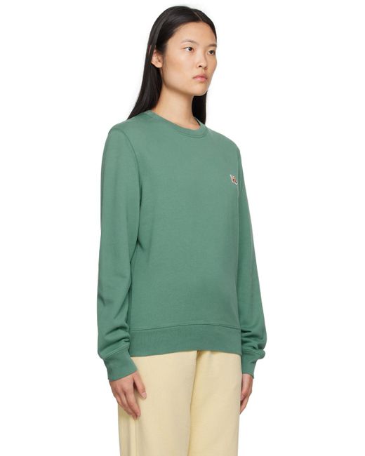 Maison Kitsuné Green Fox Head Sweatshirt