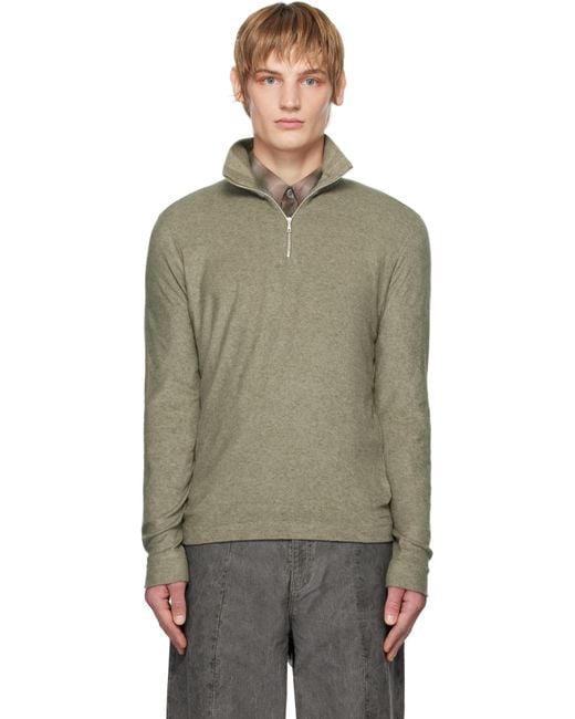 トップス OUR LEGACY DELICATE FUNNEL 44 Our Legacy - Delicate Funnel Corroded Olive Everyday Frotte