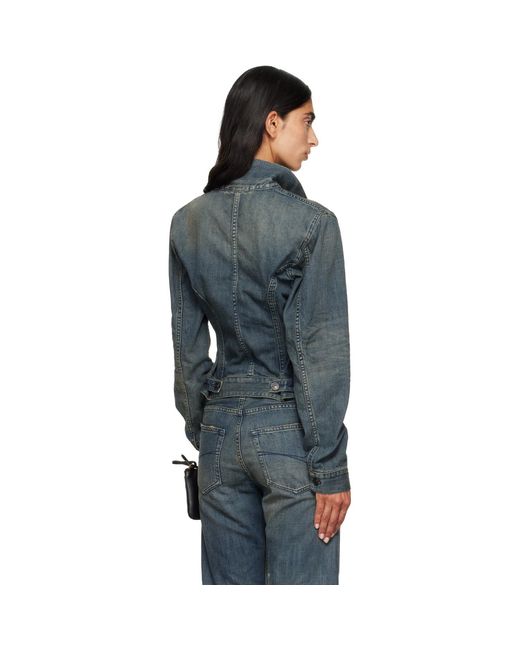 Balenciaga Blue Corseted Denim Jacket