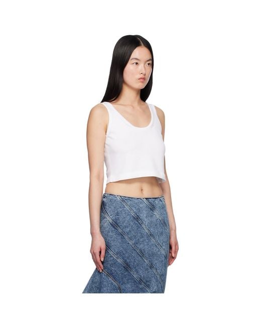 Alaïa Black Crop Tank Top