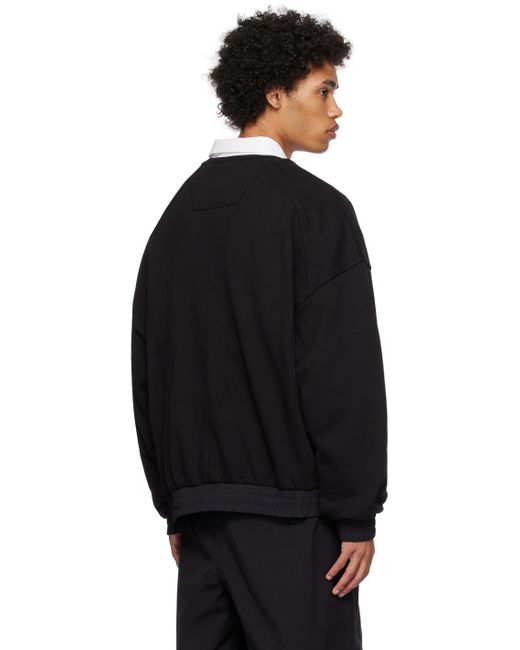 Juun.J Black Crewneck Sweatshirt for men