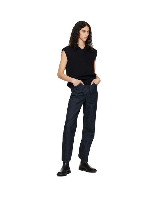 ANDREADAMO Black Layered Back Vest for men