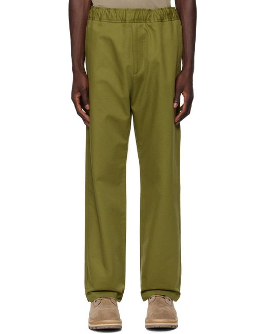 Moncler Green Khaki Patch Trousers for men