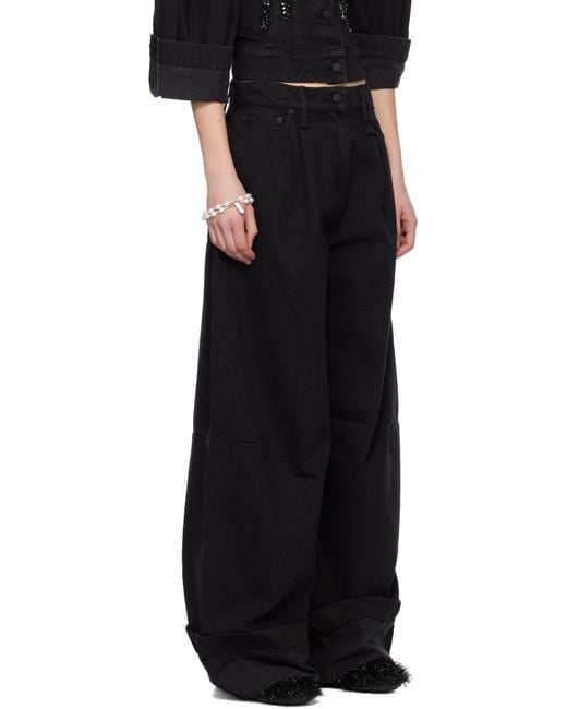Simone Rocha ブラック Embellished Puddle ジーンズ Black