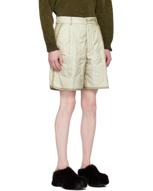 Dries Van Noten Natural Padded Shorts for men