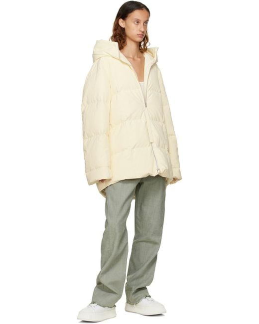 Jil Sander Natural Off- Quilted Down Jacket