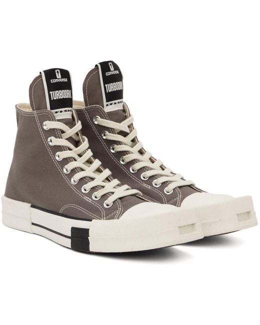 Rick Owens Gray Converse Edition Turbodrk Chuck 70 Sneakers for men