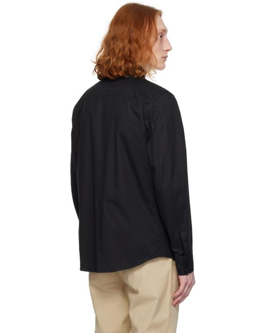 Zegna Black Pocket Long Sleeve Shirt for men