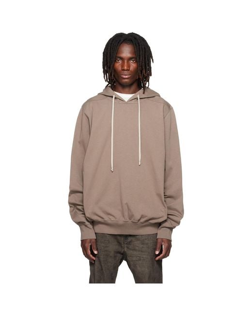Rick Owens Brown Tower Oversized Hoodie for men