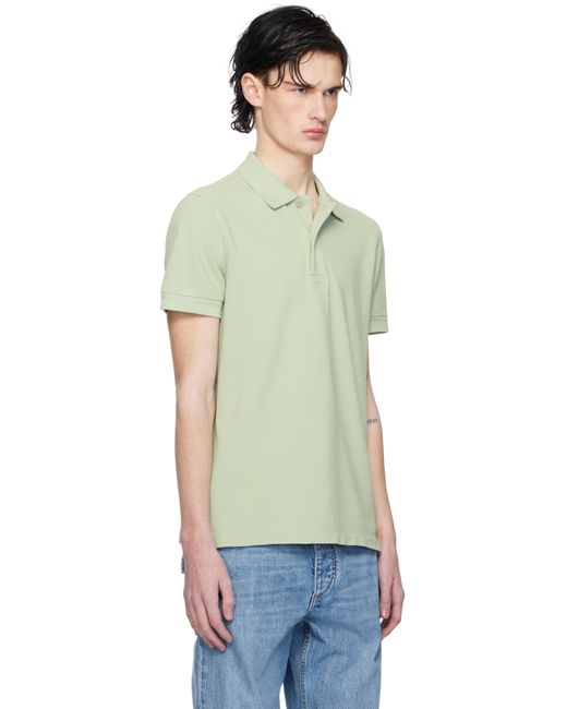 メンズ Tom Ford グリーン Tennis ピケ ポロシャツ Green