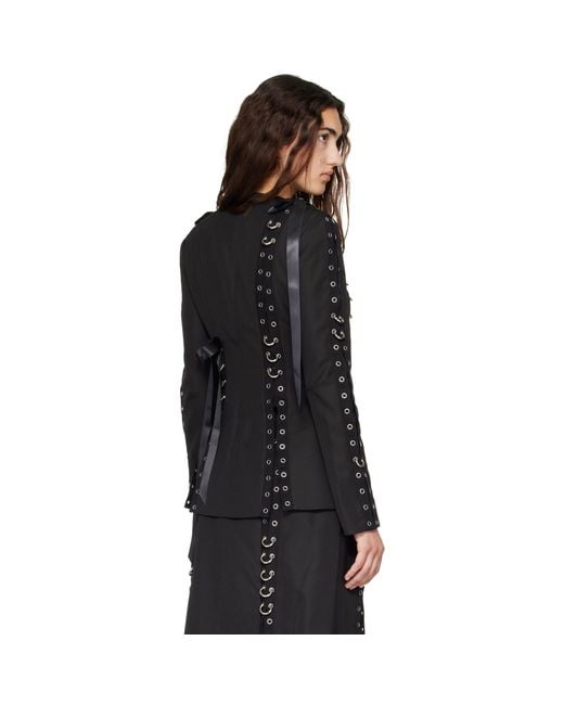 Simone Rocha Black Grommet Ring Sculpt Top
