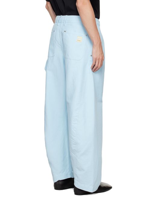 J.W. Anderson Blue Twisted Seam Trousers for men