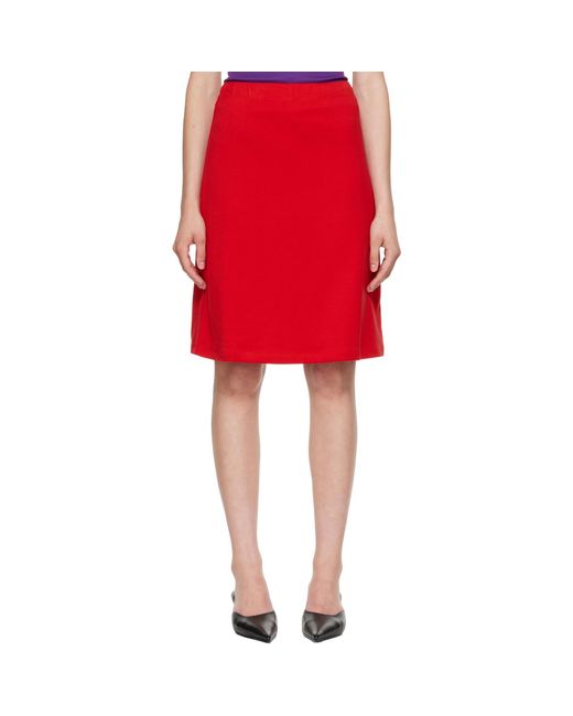 Flore Flore Red Marie Midi Skirt