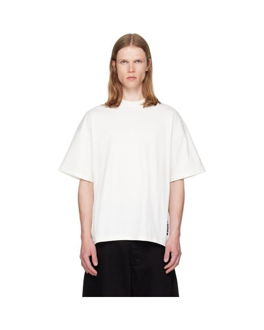 Jil Sander White Crew-Neck T-Shirt for men