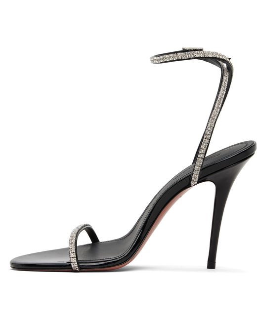AMINA MUADDI Black Diamante 105 Heeled Sandals