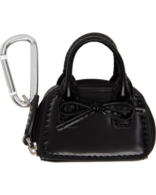 Sandy Liang Black Mini Secure Bag Keychain