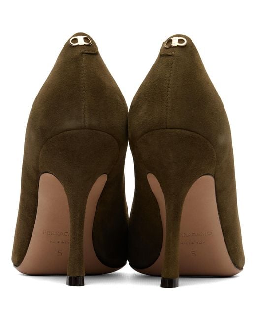 Ferragamo Metallic Elydea Pump Heels