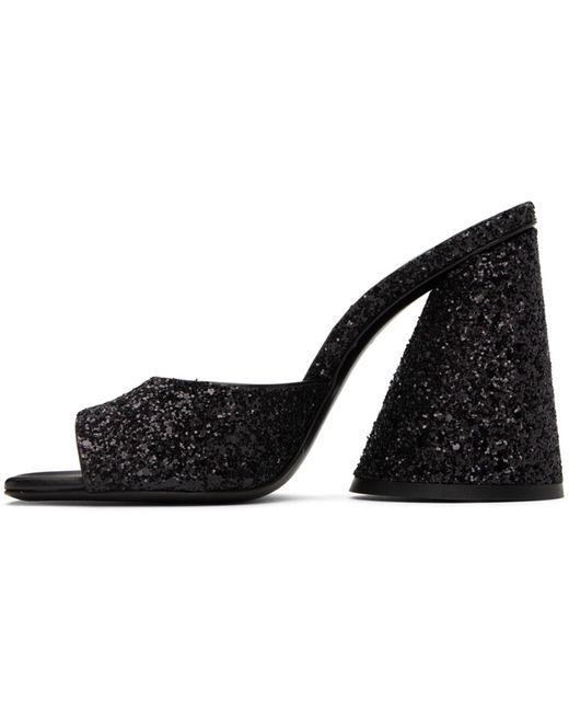 The Attico Black Luz Heeled Sandals