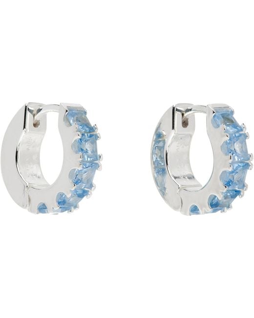 Hatton Labs Metallic Facet Hoop Earrings for men