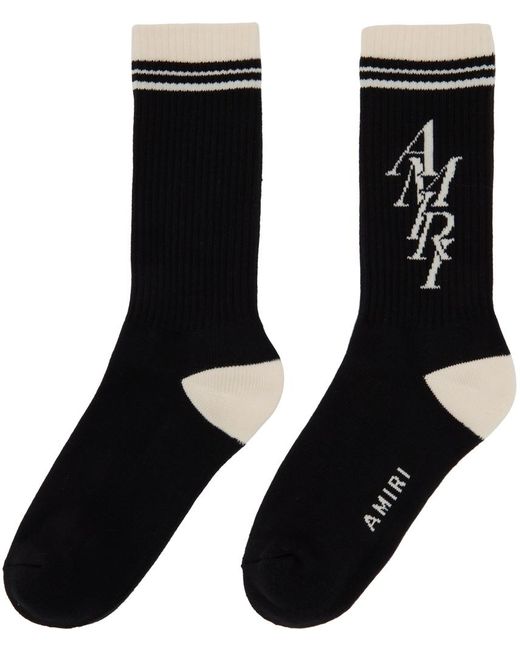 Chaussettes noires à logo modifié Amiri pour homme en coloris Black