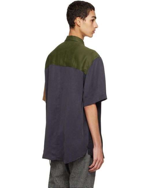 Song For The Mute Green Oversized Shirt for men